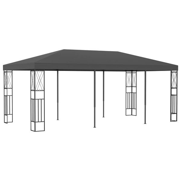 vidaXL Pavillon 3x6 m Anthrazit Stoff, Material: Stoff (100% Polyester), Stahl, 48010