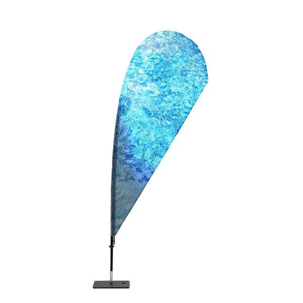 Showdown Displays Beachflag Glasfaser Tropfen-Form L Eco-Druck, BFFD-LG-ECO