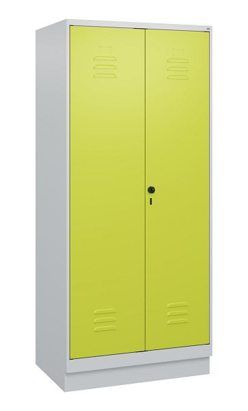 C+P Umkleidespind Classic PLUS SW, Sockel, 2 Abteile, 1800x800x500mm, 7035/0024, Drehriegel, 0800227-22 S10010