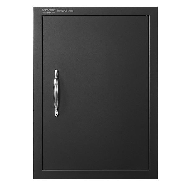 VEVOR Grill-Zugangstür, 415 x 570 mm, Einzeln, Flächenbündig Montierte Kaltplattentür, Vertikale Wandtür mit Griff Schwarz, DMMBSCJM16X2HCHIDV0