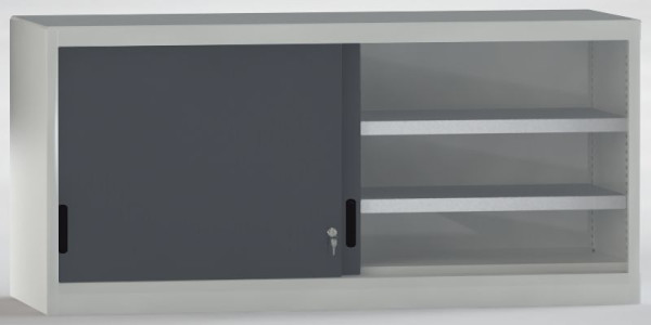 KLW Schiebetüren-Aufsatzschrank 700x1500x525mm mit 4 verzinkten, verstellbaren Fachböden (2 links, 2 rechts), 7SN-SL0700TB-0715MRA