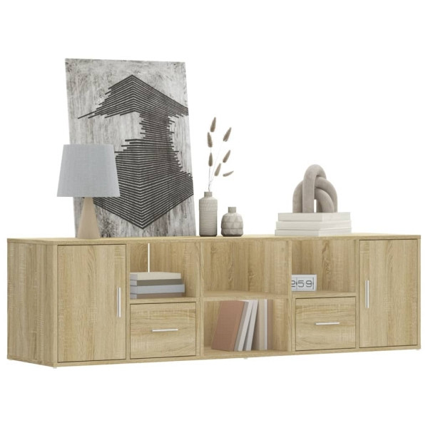 vidaXL Eckregal Sonoma-Eiche 160x40x45 cm Holzwerkstoff, 3307821