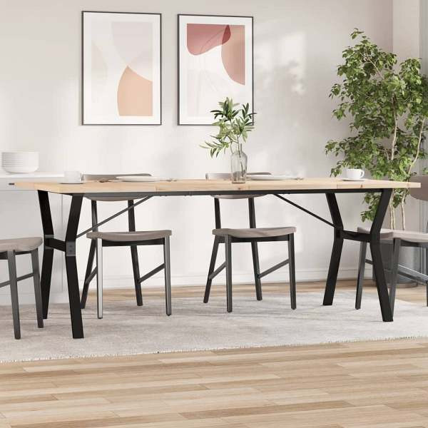 vidaXL Esstisch Y-Gestell 200x100x75,5cm Massivholz Kiefer & Gusseisen, 3282789