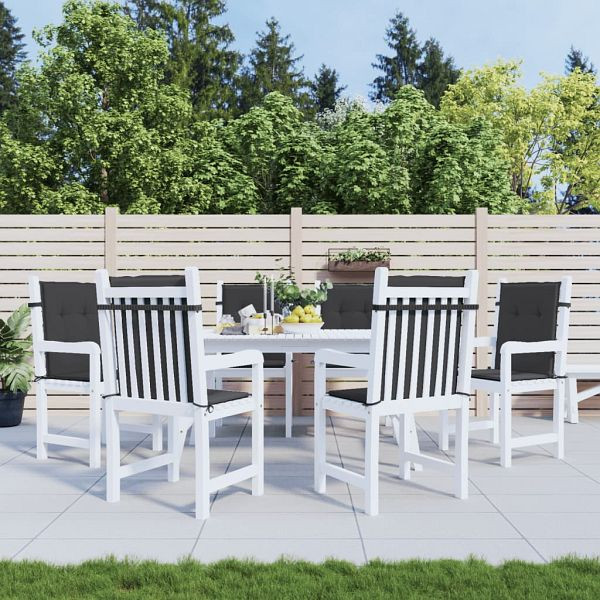 vidaXL Gartenstuhlauflagen für Niedriglehner 6 Stück Schwarz 100x50x3cm, 314138