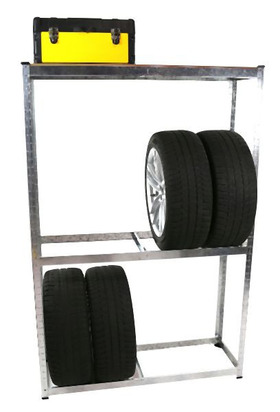Metra Reifenregal für 8 Reifen, 120 x 40 x 180 cm verzinkt, 10829