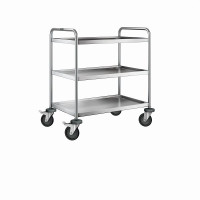 Produktbild von B.PRO SW 8 X 5-3 Servierwagen aus rostfreiem Edelstahl mit stahlverzinkten Rollen, 555528 B.PRO SW 8 X 5-3 Servierwagen aus rostfreiem Edelstahl mit stahlverzinkten Rollen, 555528