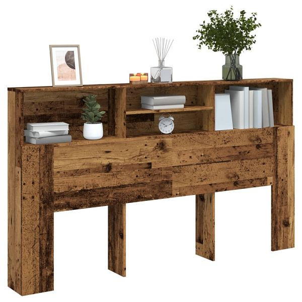 vidaXL Kopfteil mit Stauraum Altholz-Optik 180x19x103,5 cm, 856872