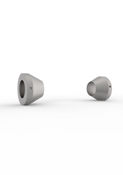 Meta Satz Zentrierstücke kpl. D = 62 Aluminium mit 2 Stück Sechskantschrauben M8 x 30 für Kabeltrommelregal, 20048807