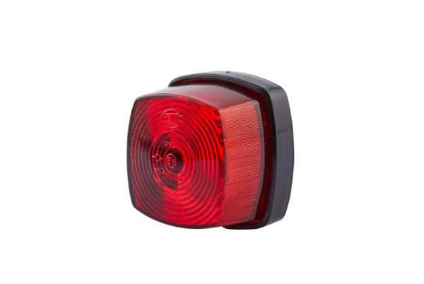 HELLA Schlussleuchte, Halogen, 24/12V, Anbau, Lichtscheibenfarbe: rot, Stecker: Male, hinten rechts/links/rechts/hinten links, 2SA 003 057-021