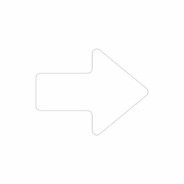 Eichner Bodenmarkierung "Pfeil", 145x90 mm, rutschhemmend R11 (DIN 51130), für Betonpflaster und Asphalt, weiß, VE: 10 Stück, 9225-20082-070