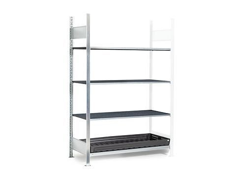 DENIOS Gefahrstoffregal GKG 1360 pro, PE-Gitterroste, 1312 x 637 x 2000, Anbaufeld, 273924