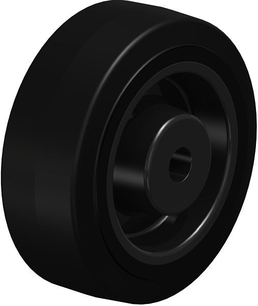 Blickle POEV 100/12XR Rad aus Elastik-Vollgummi, Schwarz, 597914