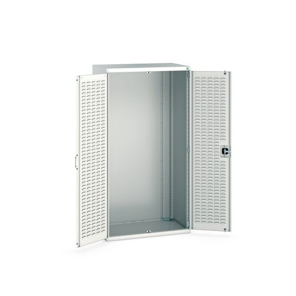 bott cubio Flügeltürschrank, mit Schlitzprägung in der Türrückseite, BxTxH: 1050x650x2000mm, RAL 7035, Lichtgrau, 40021068.16V