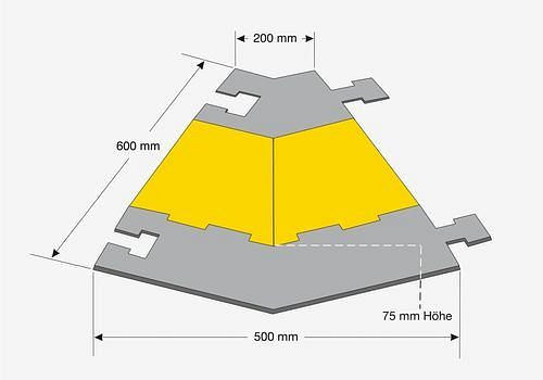 DENIOS Winkelstück links, zum Anbau an große Kabelbrücke, 248349