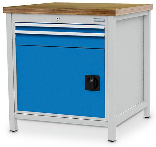 Bedrunka+Hirth Kastenwerkbank Serie 810 R24-24, 1x 50, 1x 100 mm, Schubladen-Vollauszug, 810 x 750 x 959 mm, 03.075.12V9