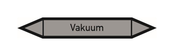 Schilder Klar Rohrleitungskennzeichen Vakuum, 33000x90 mm Folie selbstklebend, 101534/95