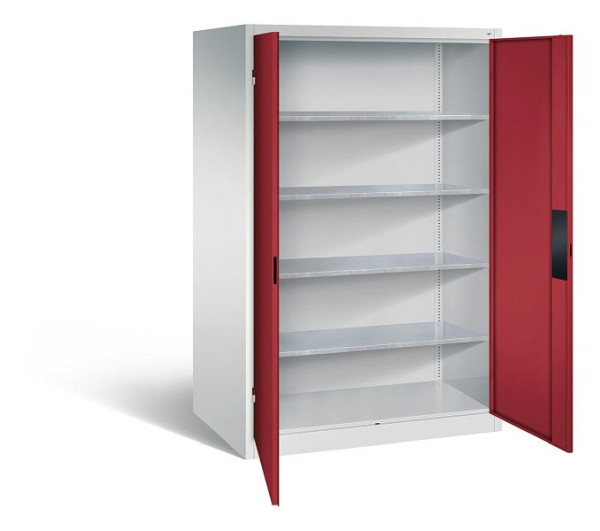 C+P Werkzeugschrank Acurado, H1950xB1200xT800mm, Farbe: Lichtgrau / Rubinrot, Muldengriff, 8934-052 S10107