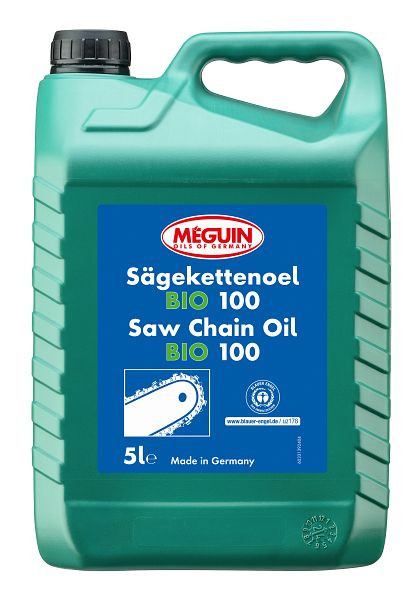 Meguin Sägekettenöl BIO 100, Kanister Kunststoff, VE: 5 Liter, 33139