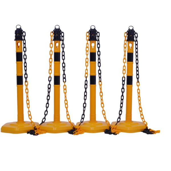 Stein HGS Kettenpfosten 4er-Set -Jumbo-, gelb ohne schwarze Streifen, 15836