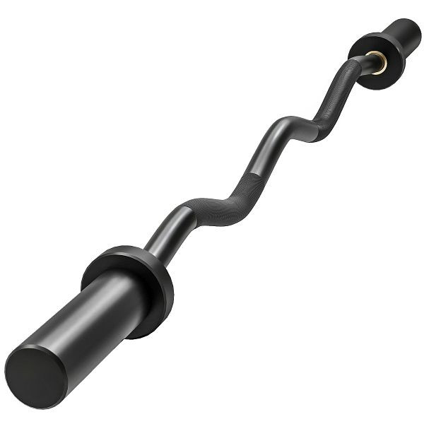 SPORTNOW Olympiastange, Gewichthebe-Stange, 5 cm Hülsen, Stahl, 100 kg Tragkraft, Schwarz, A91-424V00BK