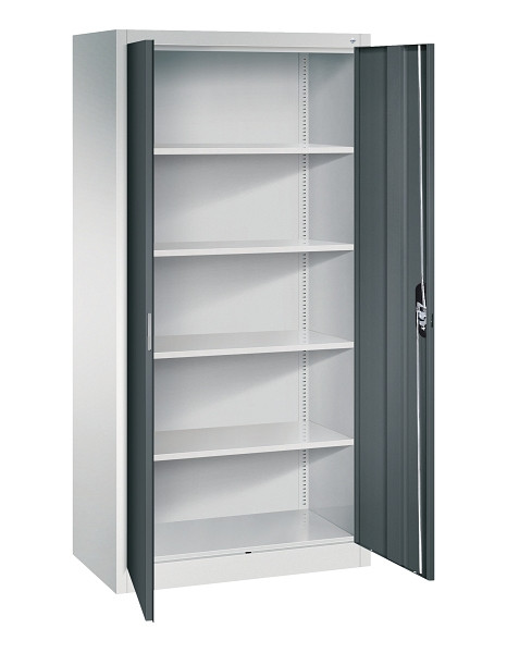 C+P Büroschrank Acurado, H1950xB930xT500mm, 7035/7016, 9280-000 S11181