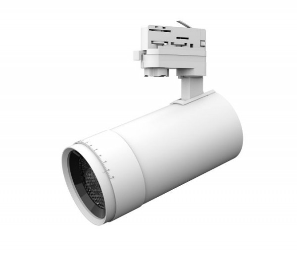 Abalight LED Tracklight ZOOM 30W 4000K Ra90 weiss 10 - 60°, 17083