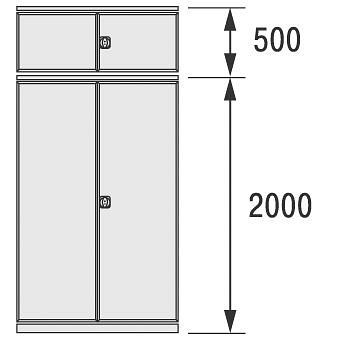 BITO Flügeltür 1000x2500 RAL7035 Set, 29956, 4250692942164