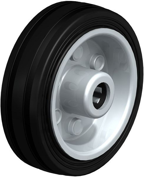 Blickle VE 80/12R Rad aus Vollgummi, Schwarz, 280669