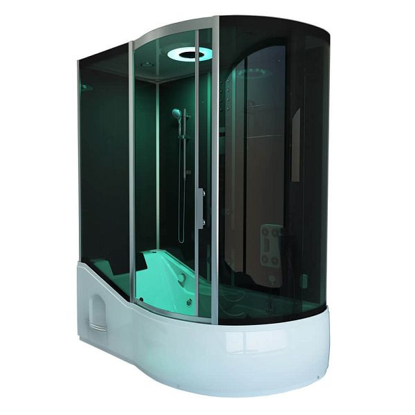 HOME DELUXE Dampfdusche ALLIN 4IN1 - Schwarz Rechts, 1037