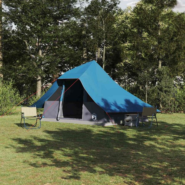 vidaXL Familien-Tipi-Zelt mit Dach Blau 364 x 281 x 257 cm, 42000973