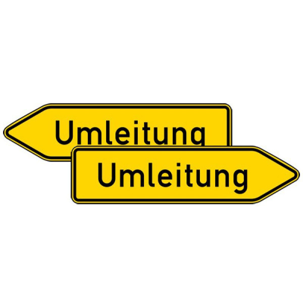 Stein HGS Umleitungswegweiser, doppelseitig Nr. 454-40, RA2/Flachform 2mm, 454-40-121