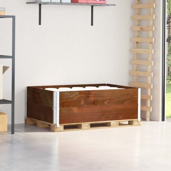 vidaXL Paletten-Aufsatzrahmen 2 Stück Braun 120x80 cm Massivholz Kiefer, 4010278