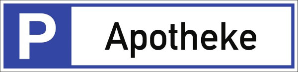Moedel Parkplatzreservierer Apotheke, Aluminium, 460x110 mm, 108106