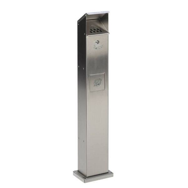 Stein HGS Kombiascher -Cubo Sancia- 5 Liter aus Edelstahl, zum Aufschrauben, 16246