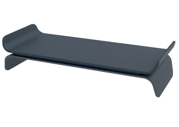 LEITZ 6504 Monitorständer Ergo, zwei Höhen, samtgrau, 6504-00-89