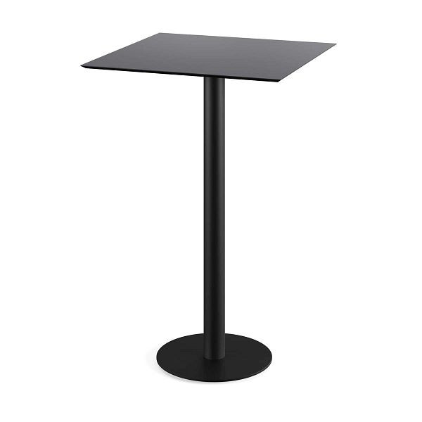Feros Urban Stehtisch Schwarz gestell + Schwarz HPL 70x70 cm, 130041077