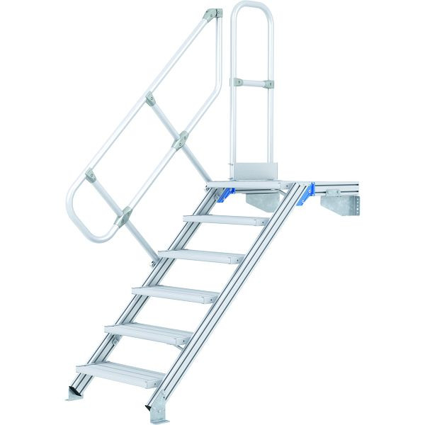 ZARGES LM-Treppe mit Plattform 45° 5 Stufen, 800 mm breit, Höhe 1,07 m, 40155444