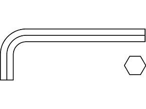 Winkelschraubendreher ISO 2936 Stahl SW 7 vergütet VE=S (10 Stück)