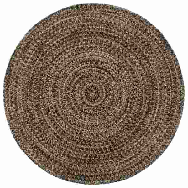 vidaXL Teppich Handgefertigt Jute Schwarz und Braun 210 cm, 343621