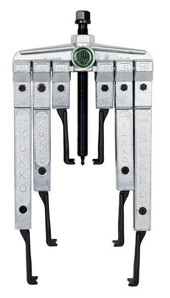 KUKKO 2-armiger Universal Abzieher mit schmalen Abzughaken im Set, Spannweite außen: 120 mm, 20-10-SP