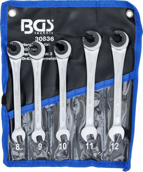 BGS Ratschenring-Maulschlüssel-Satz, offen, 5-teilig, 30836