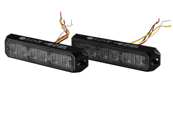 HELLA LED-Blitz-Kennleuchte, BST, 12/24V, blau, Anbau/Schraubanschluss, Kabel: 150/200mm, Set, 2XD 014 560-001