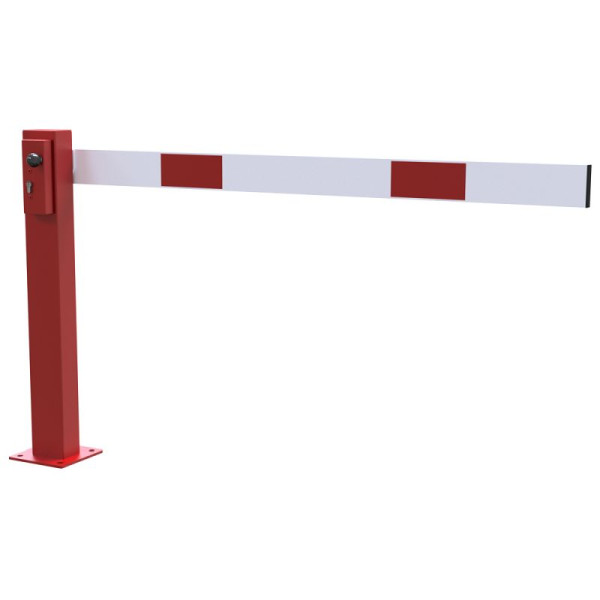 Stein HGS Kompakte Handschranke ohne Auflagepfosten, Profilzylinder, rot / weiß, 1500 mm, 63698.0005