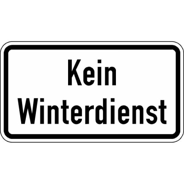 Stein HGS Winterschild/Verkehrszeichen Kein Winterdienst Nr. 2001, 231x420 mm / RA2 / Alform, 2001-122