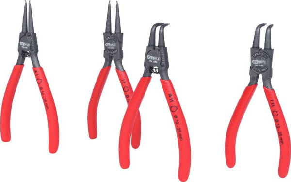 KS Tools Sicherungszangen-Satz, 10-25 mm, 4-teilig, 119.2050