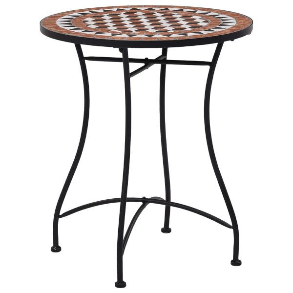 vidaXL Bistrotisch Mosaik Keramik Braun 60 cm, 46713