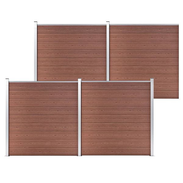 vidaXL Gartenzaun WPC 699x186 cm Braun, 3053209