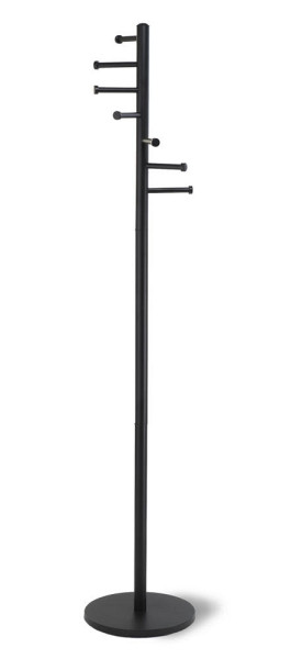 Deskin Garderobenständer SIENA, Schwarz, 460 x 460 x 1770 mm, 331329