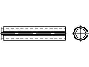 Spannstifte DIN 1481 1.4310 6 x 10 rostfrei VE=S (25 Stück)