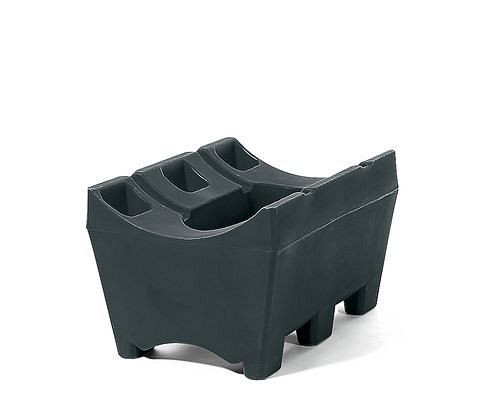 DENIOS Fassbock aus Polyethylen (PE) für 1 Fass à 60 oder 200 Liter, anthrazit-schwarz, 114904